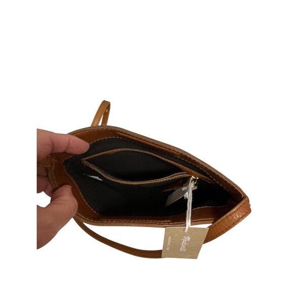 Madewell Tan Leather Crossbody Bag With Adjustable Strap & Front Pocket NWT - Picture 5 of 5